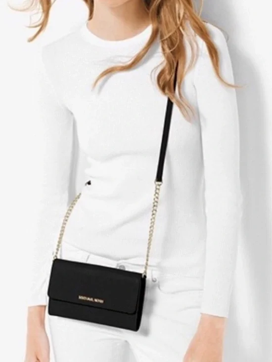 ✨NWT! MICHAEL KORS Jet Set Travel Saffiano Leather Crossbody - Picture 9 of 9